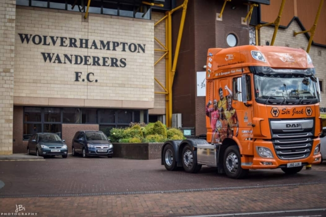 wolves truck at the Molineux