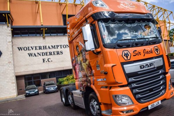 wolves truck outside Molineux