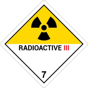 Radioactive Class 7C & D Yellow Label